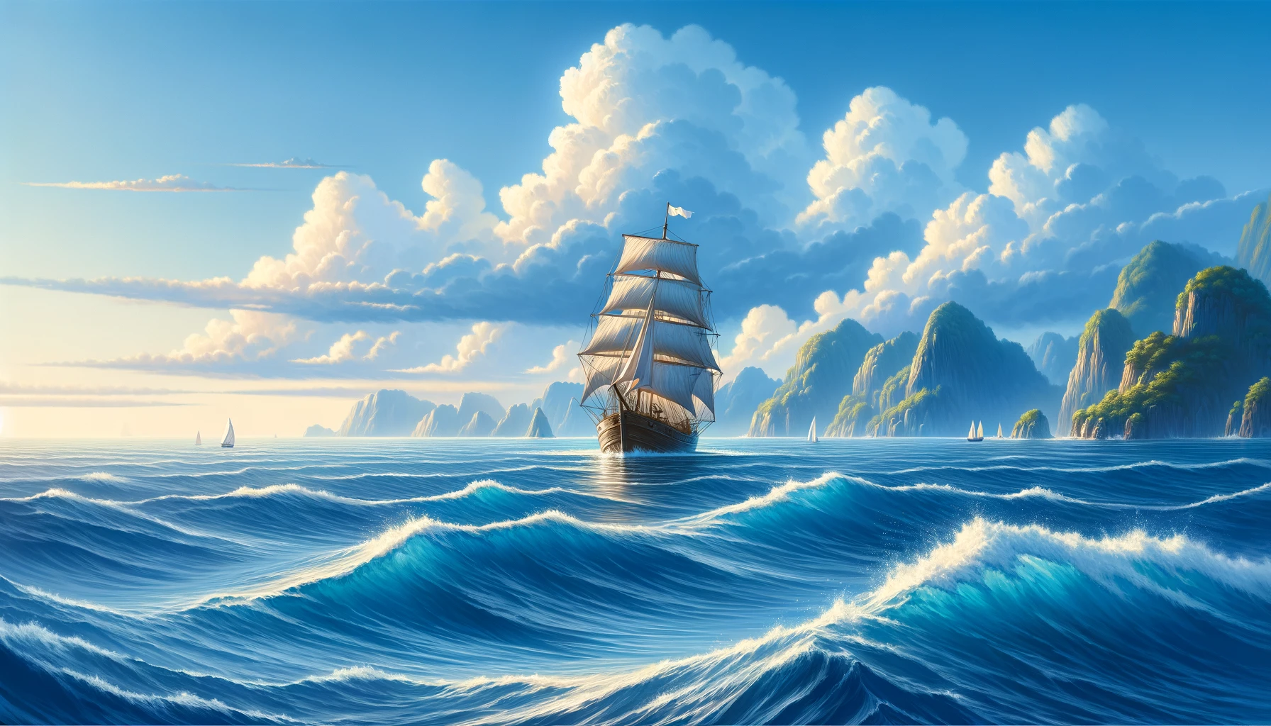 海と船